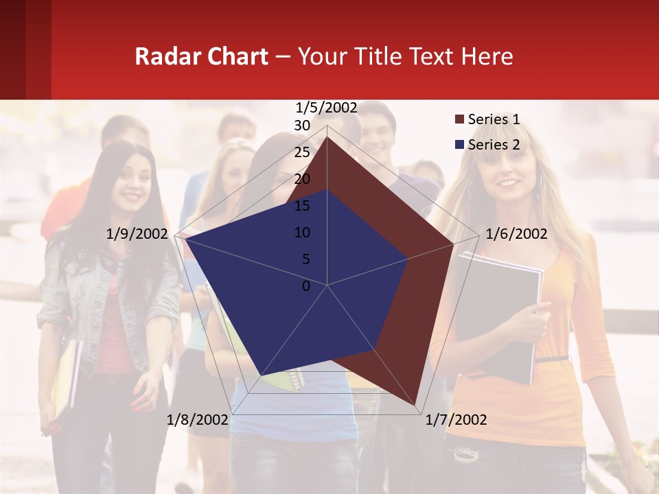 Girls From College PowerPoint Template