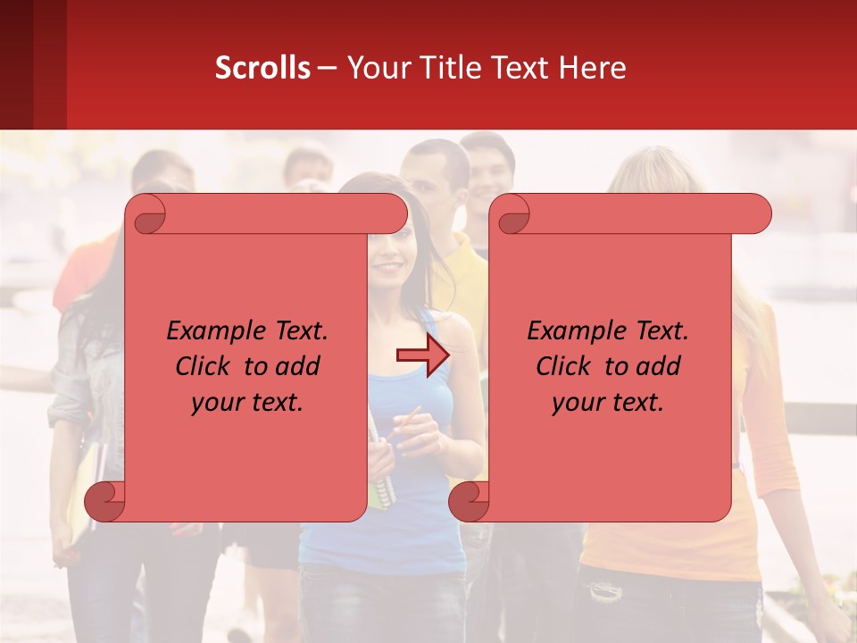 Girls From College PowerPoint Template