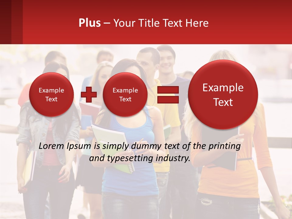 Girls From College PowerPoint Template