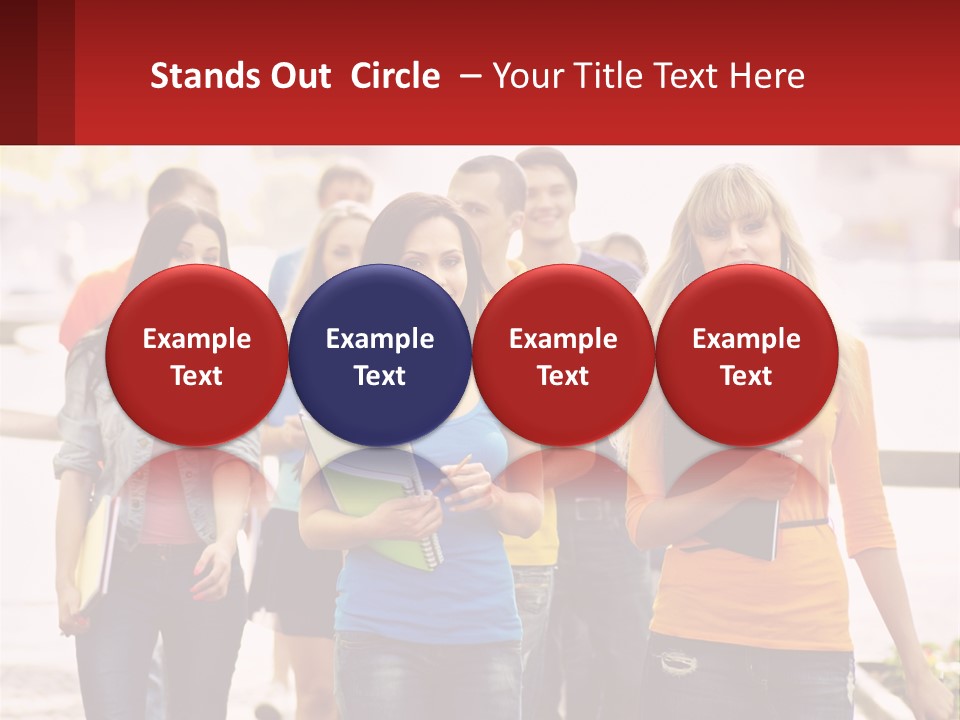 Girls From College PowerPoint Template