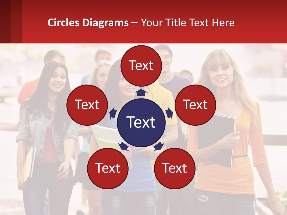 Girls From College PowerPoint Template