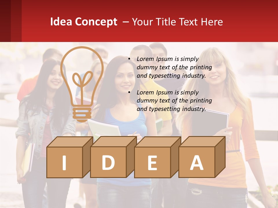 Girls From College PowerPoint Template