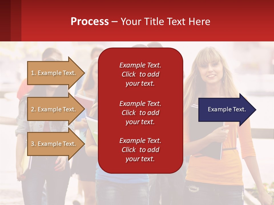 Girls From College PowerPoint Template