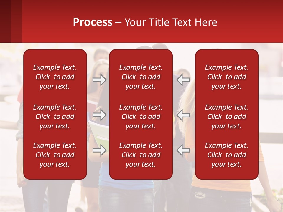Girls From College PowerPoint Template
