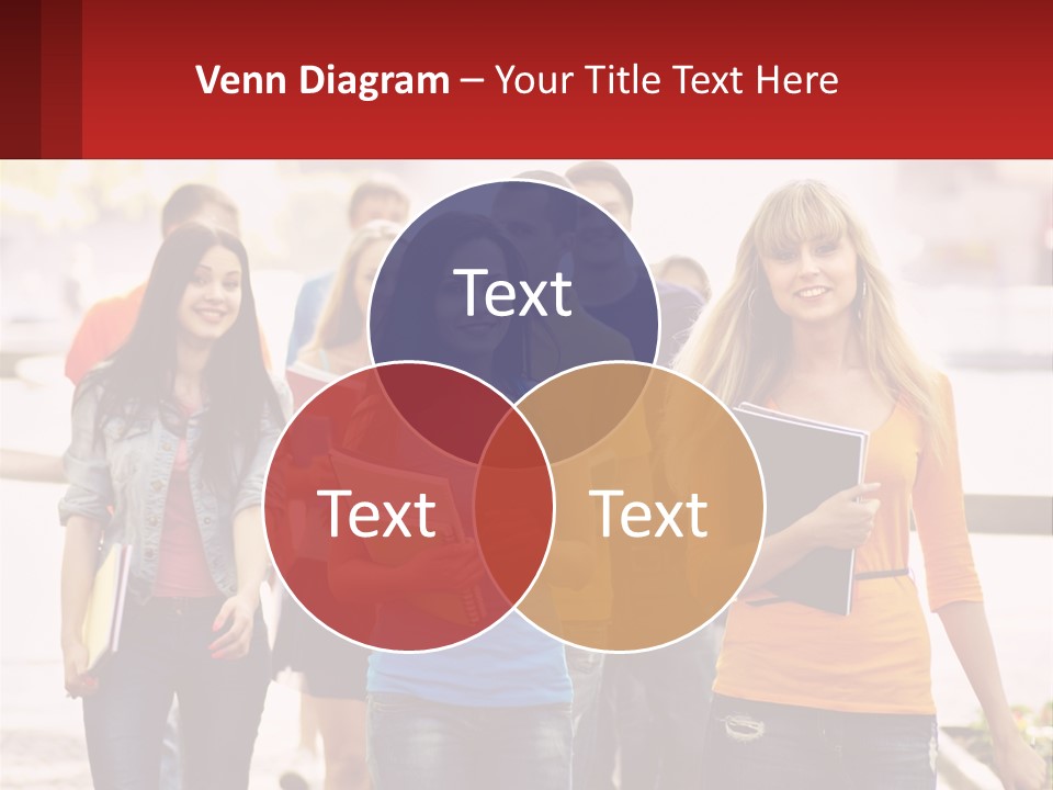 Girls From College PowerPoint Template