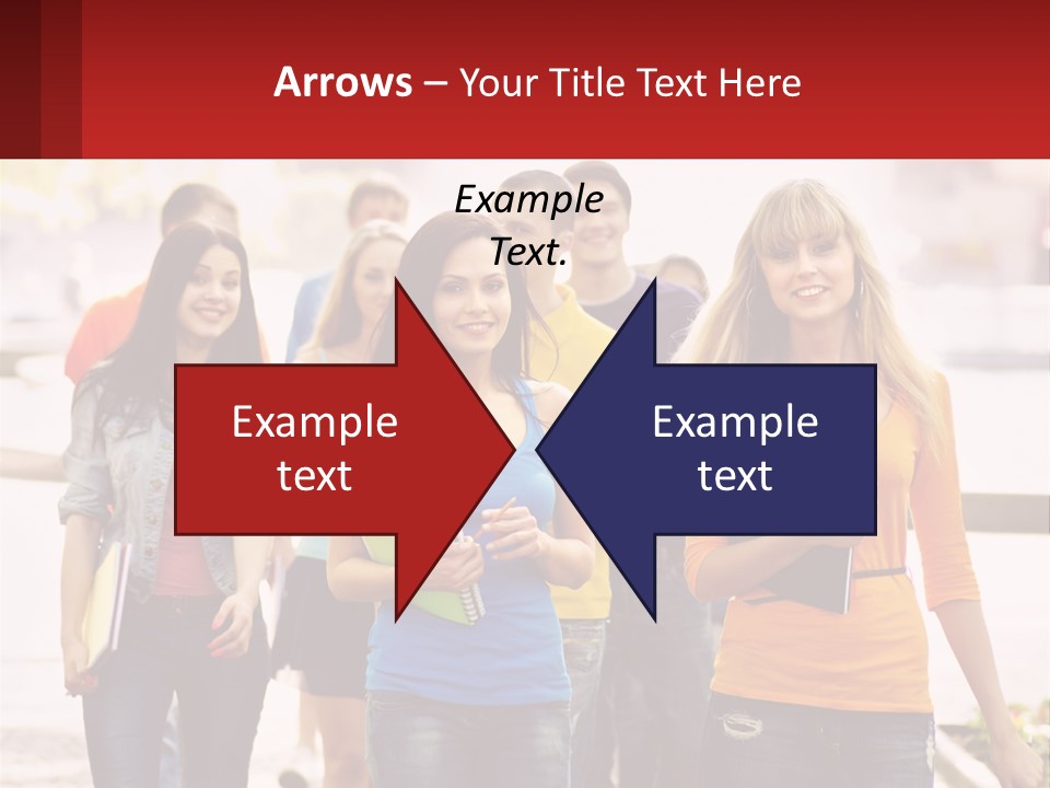 Girls From College PowerPoint Template