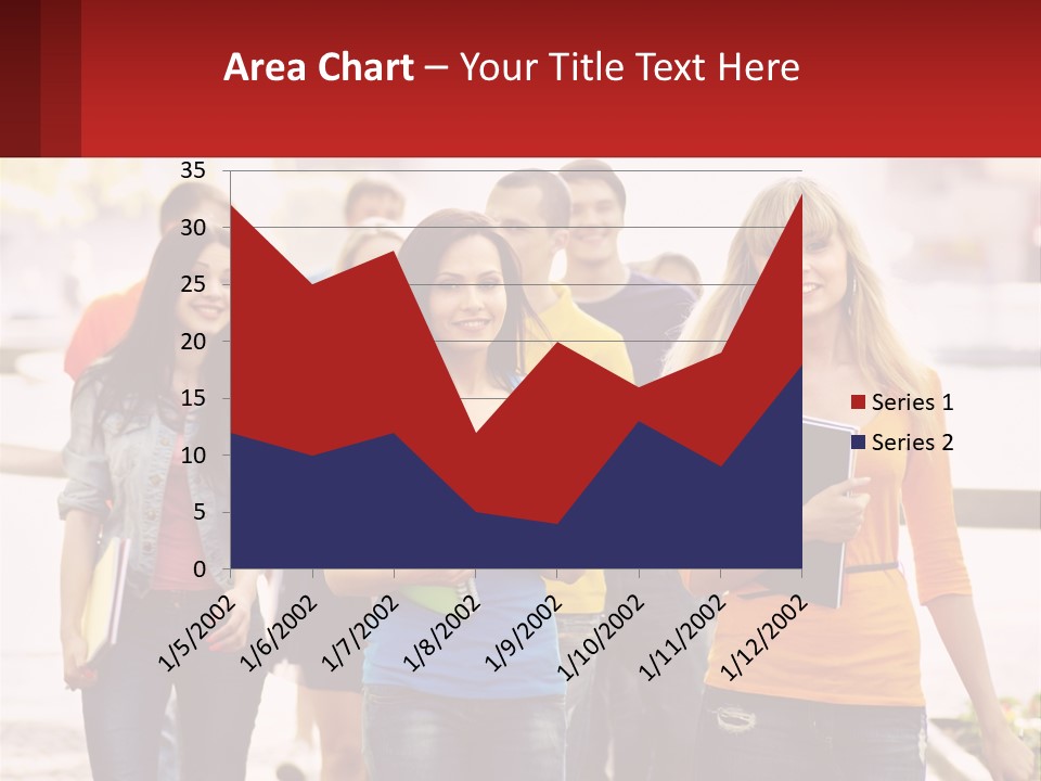 Girls From College PowerPoint Template