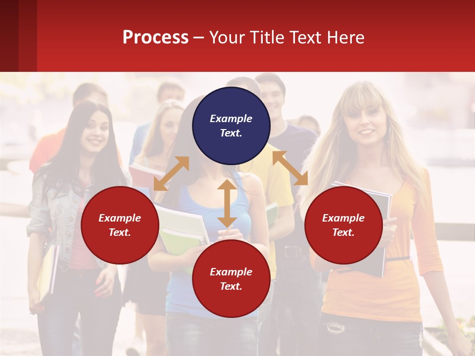 Girls From College PowerPoint Template