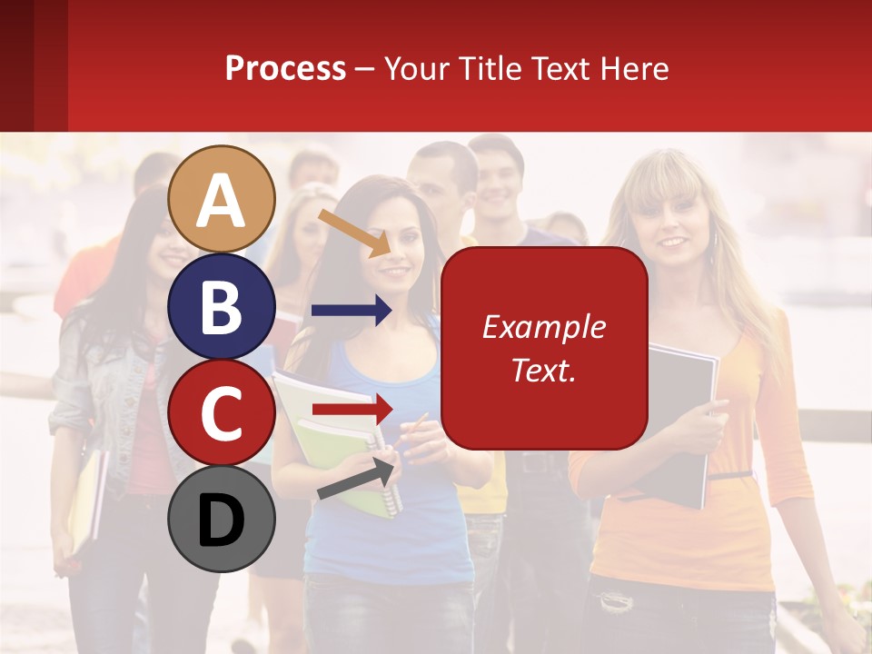 Girls From College PowerPoint Template