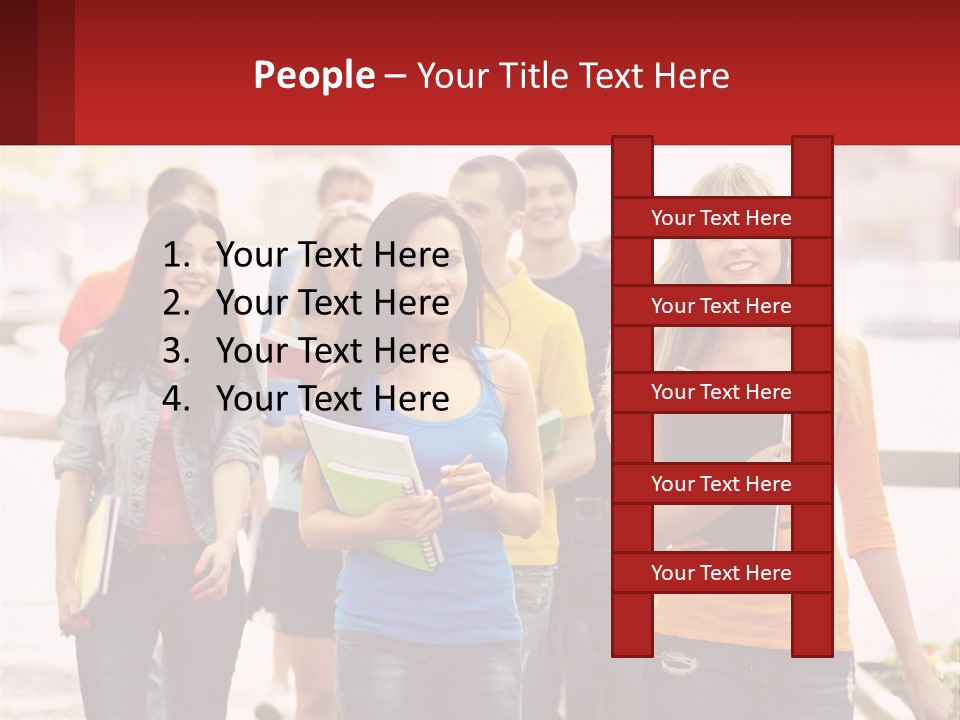 Girls From College PowerPoint Template