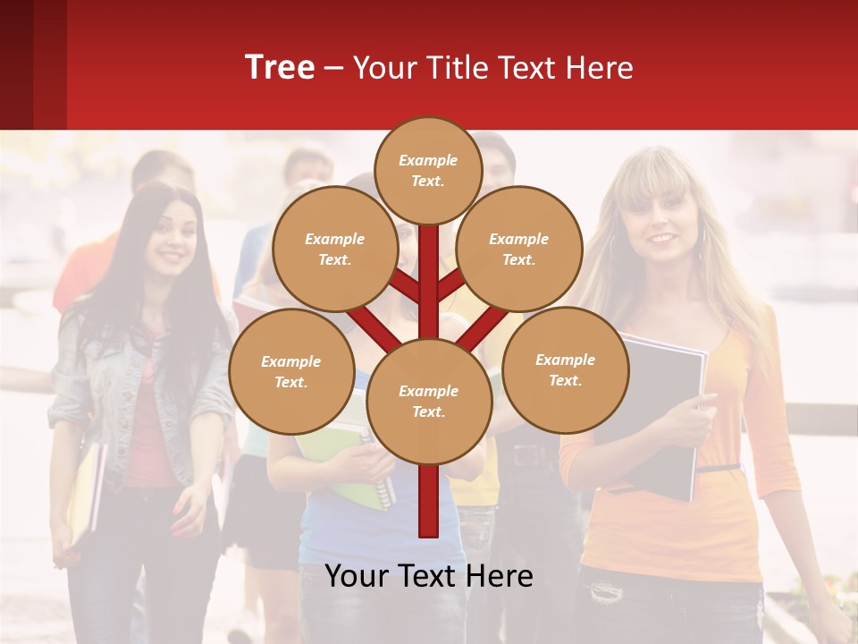 Girls From College PowerPoint Template