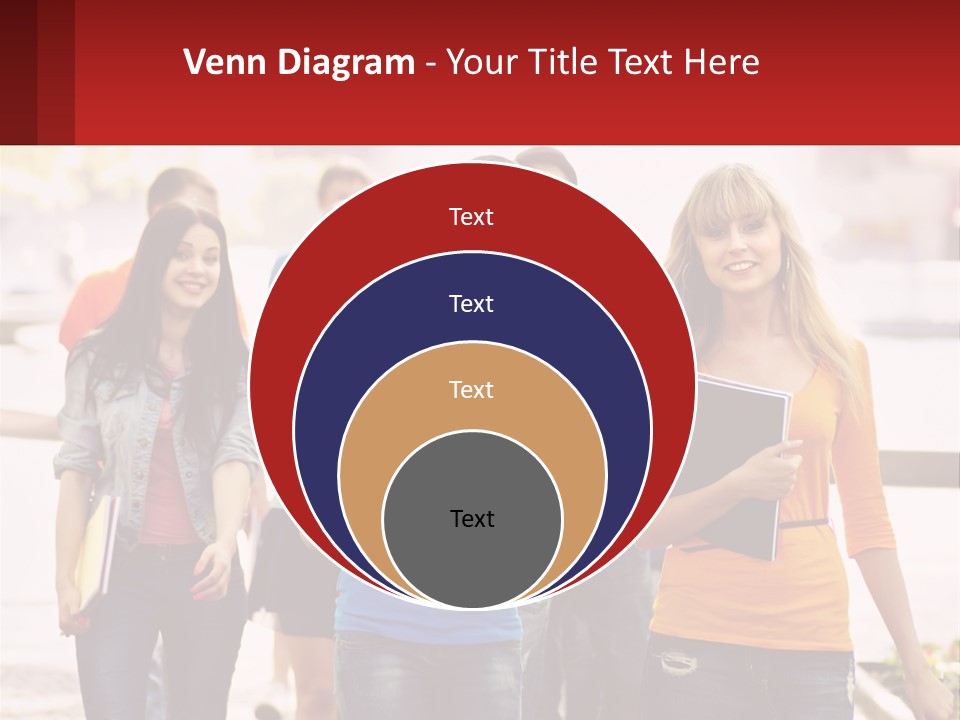 Girls From College PowerPoint Template