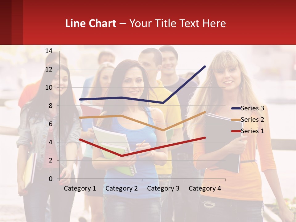 Girls From College PowerPoint Template