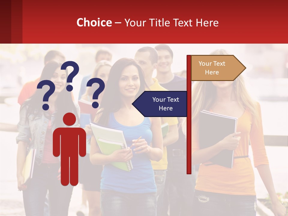 Girls From College PowerPoint Template