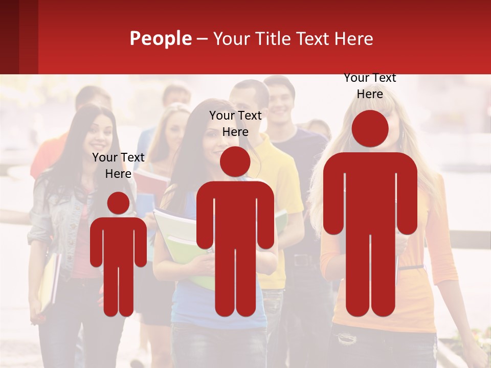 Girls From College PowerPoint Template