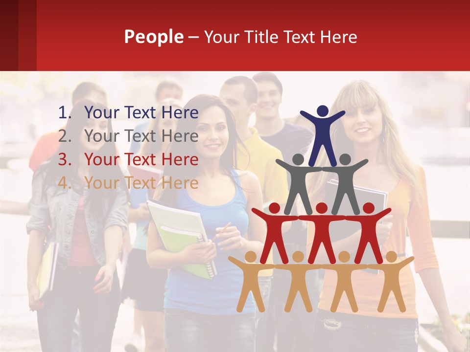 Girls From College PowerPoint Template