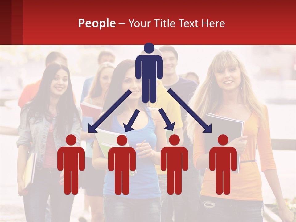 Girls From College PowerPoint Template