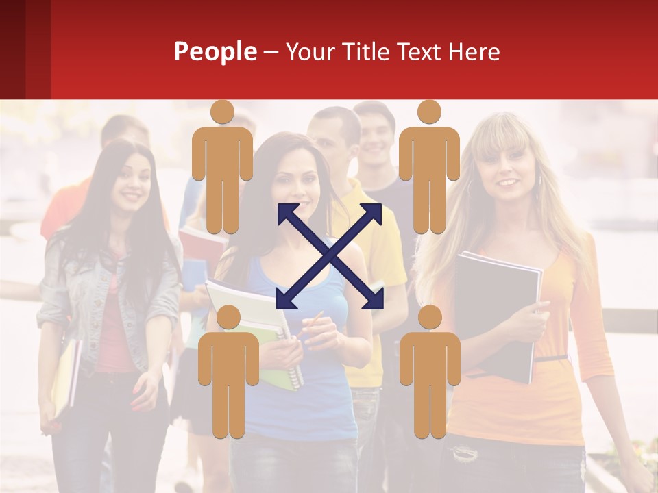 Girls From College PowerPoint Template