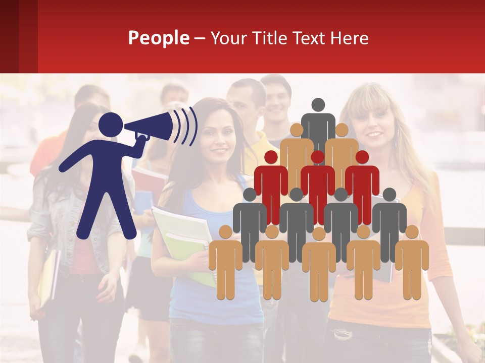 Girls From College PowerPoint Template