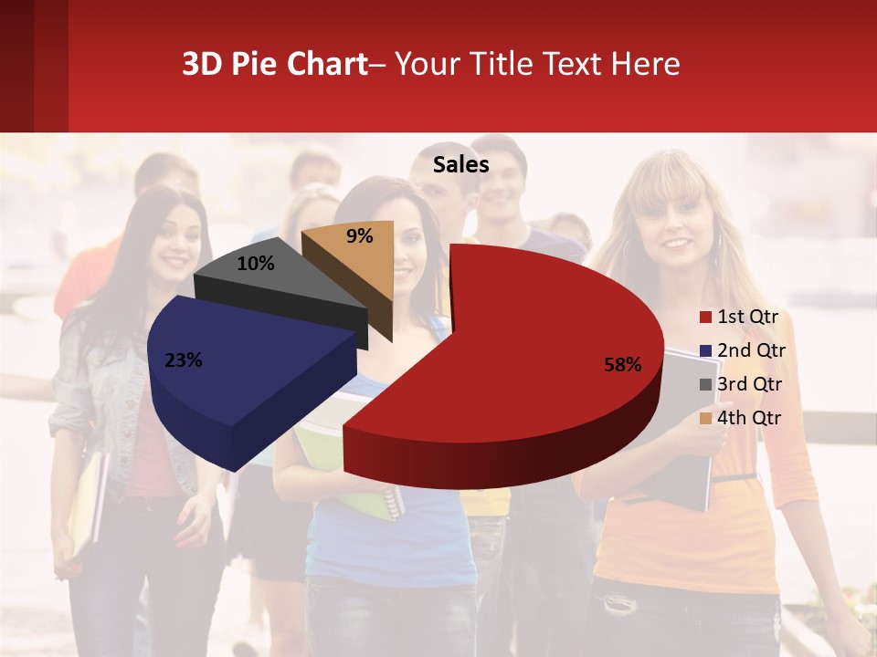 Girls From College PowerPoint Template