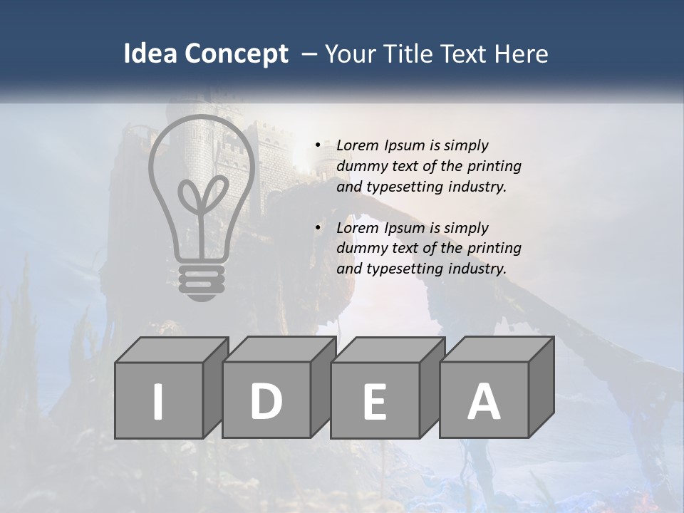 Castle On The Top PowerPoint Template