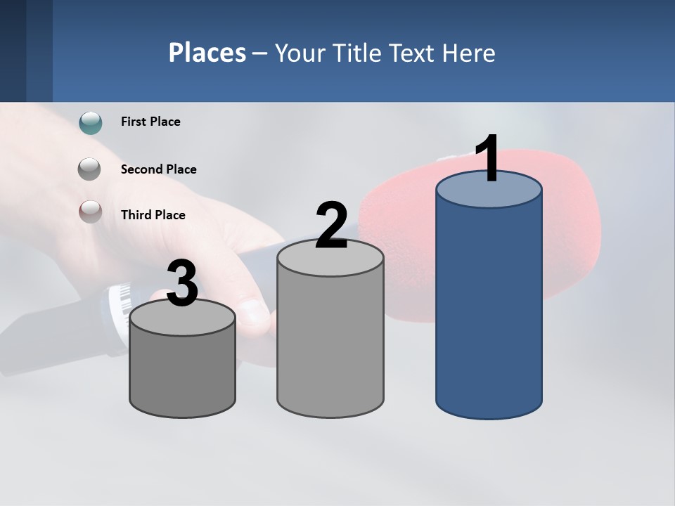 Microphone Of Journalists PowerPoint Template