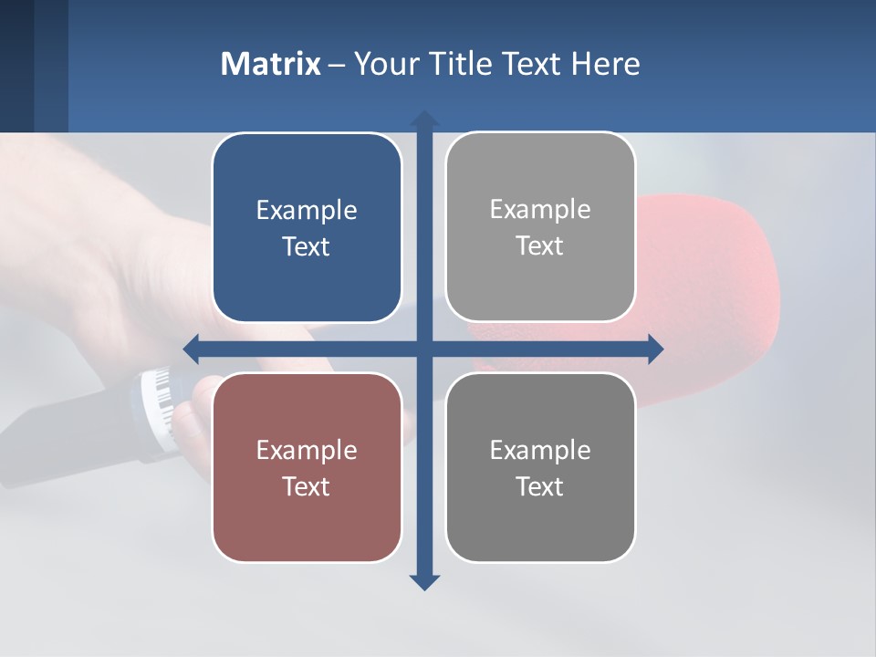 Microphone Of Journalists PowerPoint Template