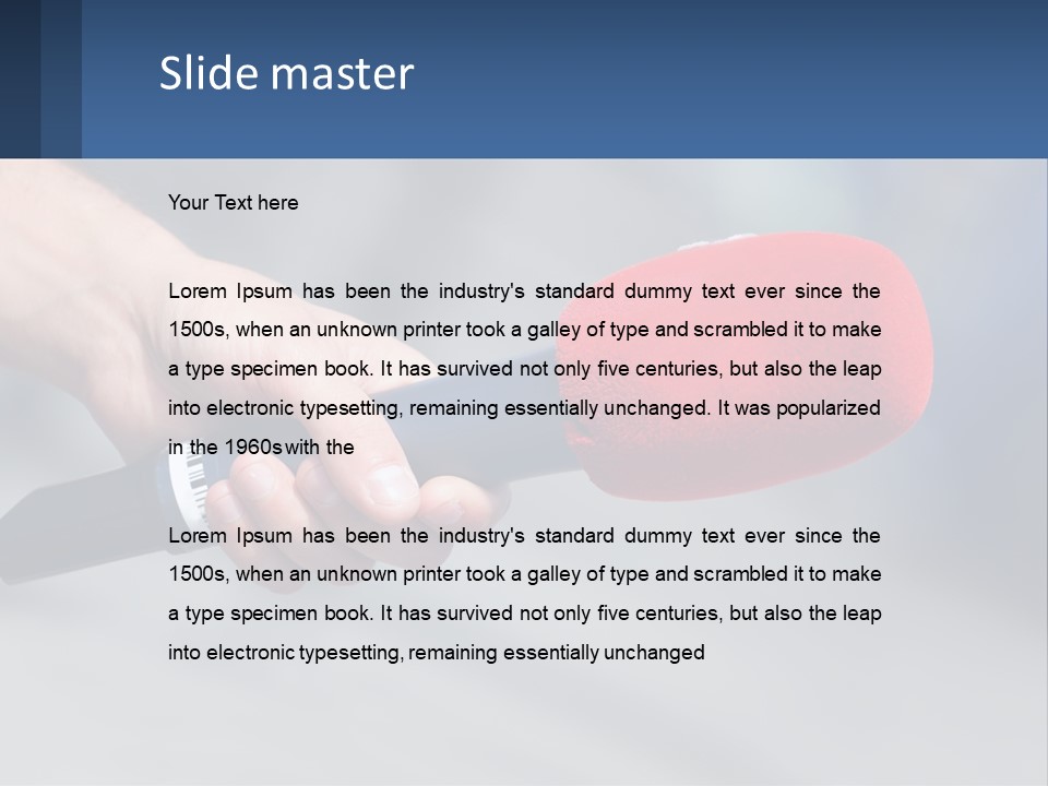 Microphone Of Journalists PowerPoint Template