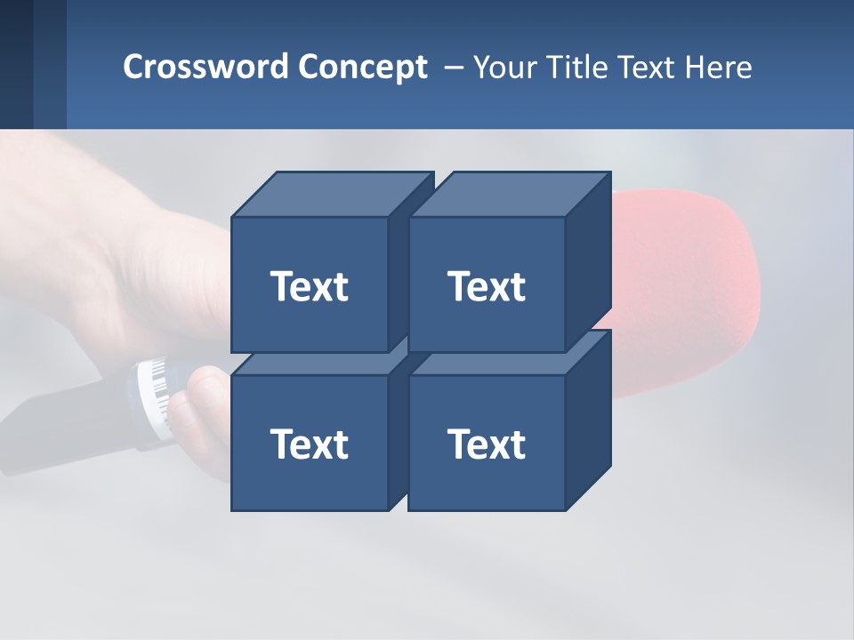 Microphone Of Journalists PowerPoint Template