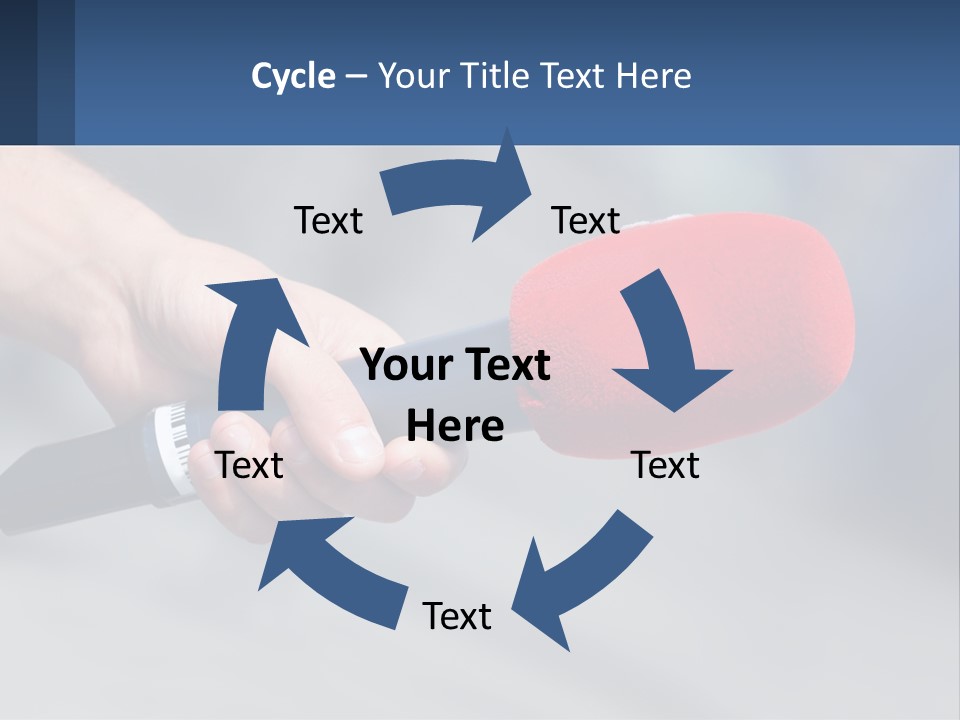 Microphone Of Journalists PowerPoint Template