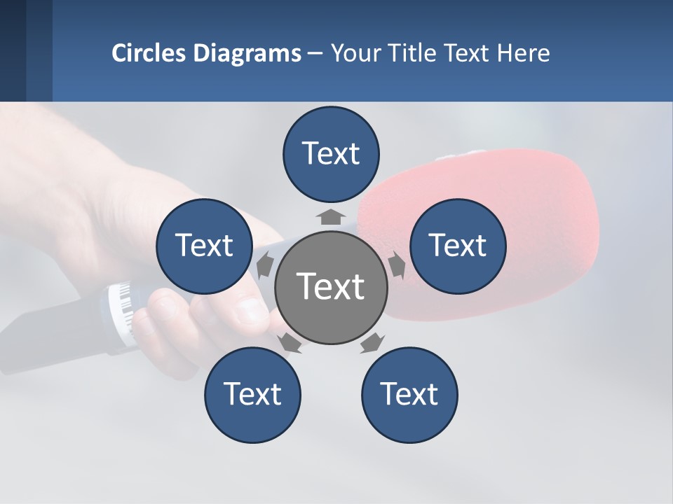 Microphone Of Journalists PowerPoint Template