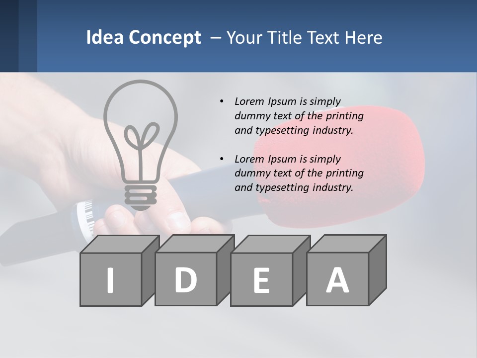 Microphone Of Journalists PowerPoint Template