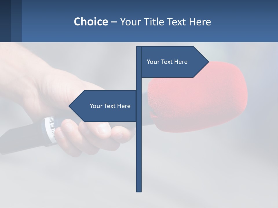 Microphone Of Journalists PowerPoint Template