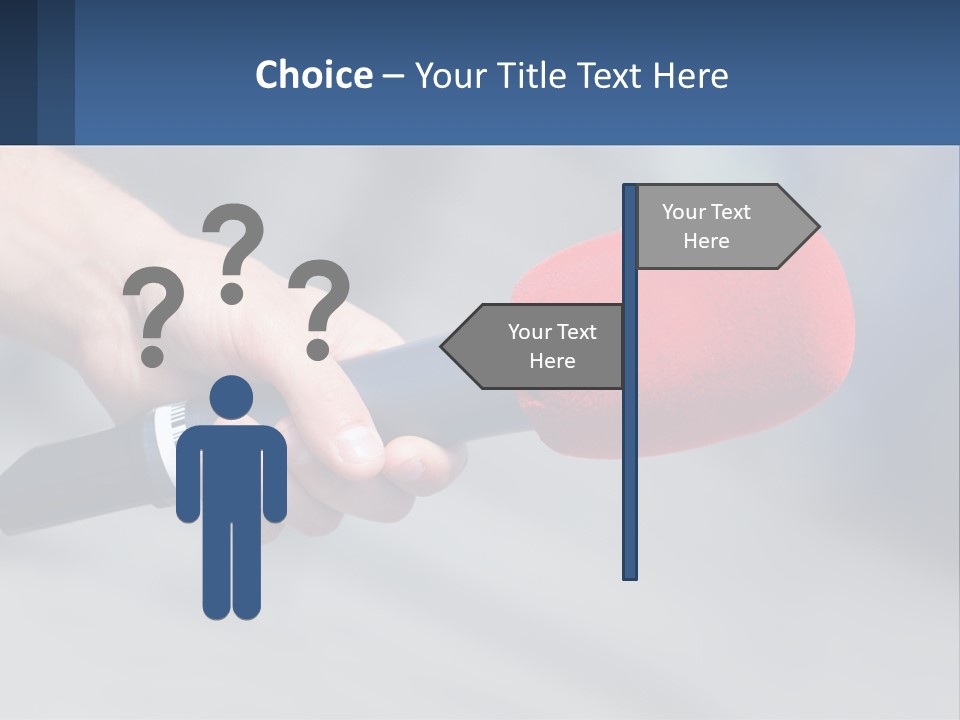 Microphone Of Journalists PowerPoint Template