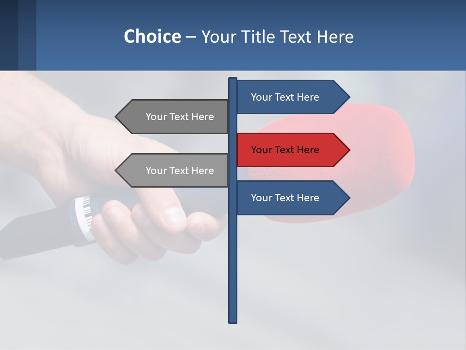 Microphone Of Journalists PowerPoint Template