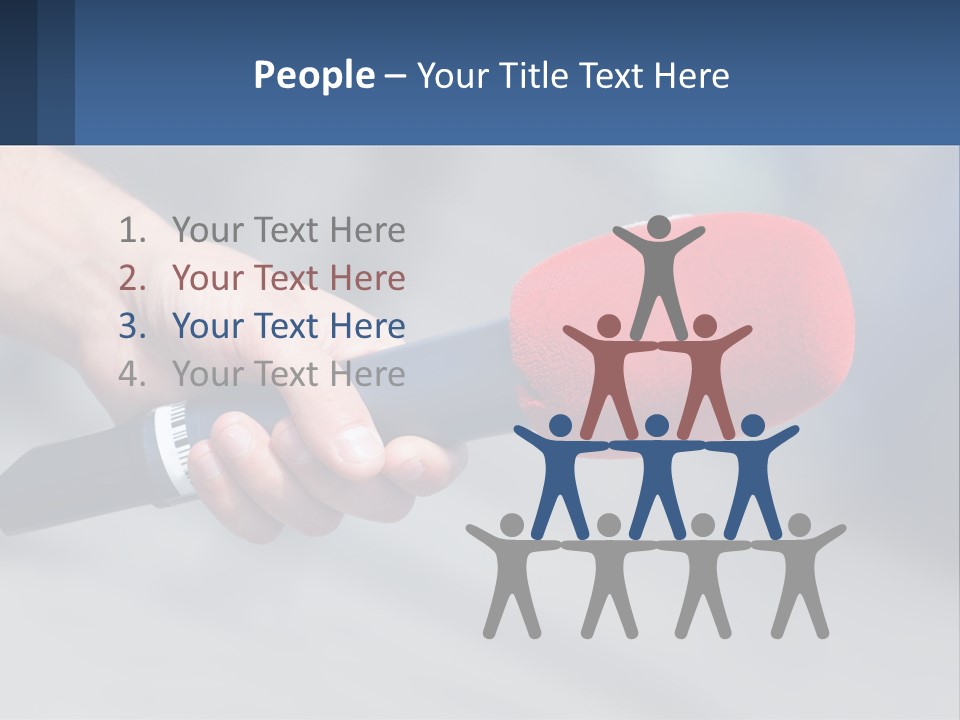 Microphone Of Journalists PowerPoint Template