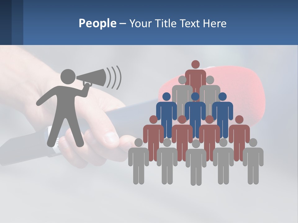 Microphone Of Journalists PowerPoint Template