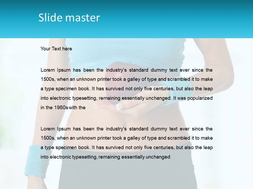 Fitness And Apple PowerPoint Template