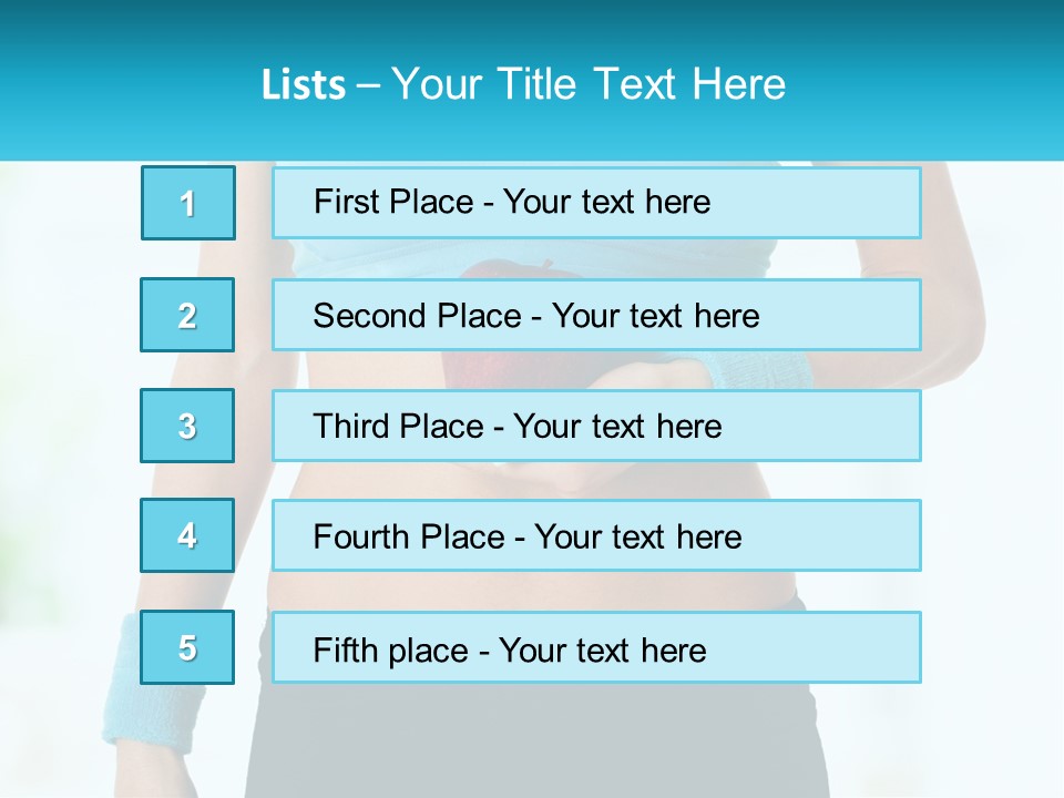 Fitness And Apple PowerPoint Template