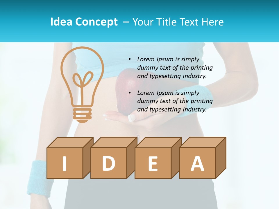 Fitness And Apple PowerPoint Template