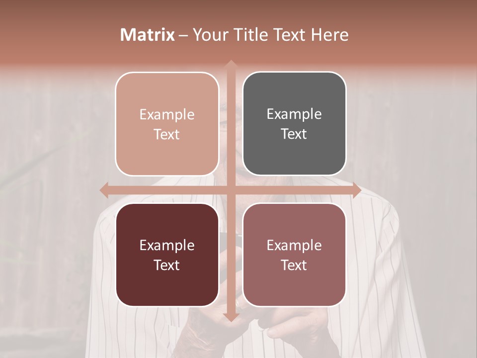 Grandpa With Phone PowerPoint Template