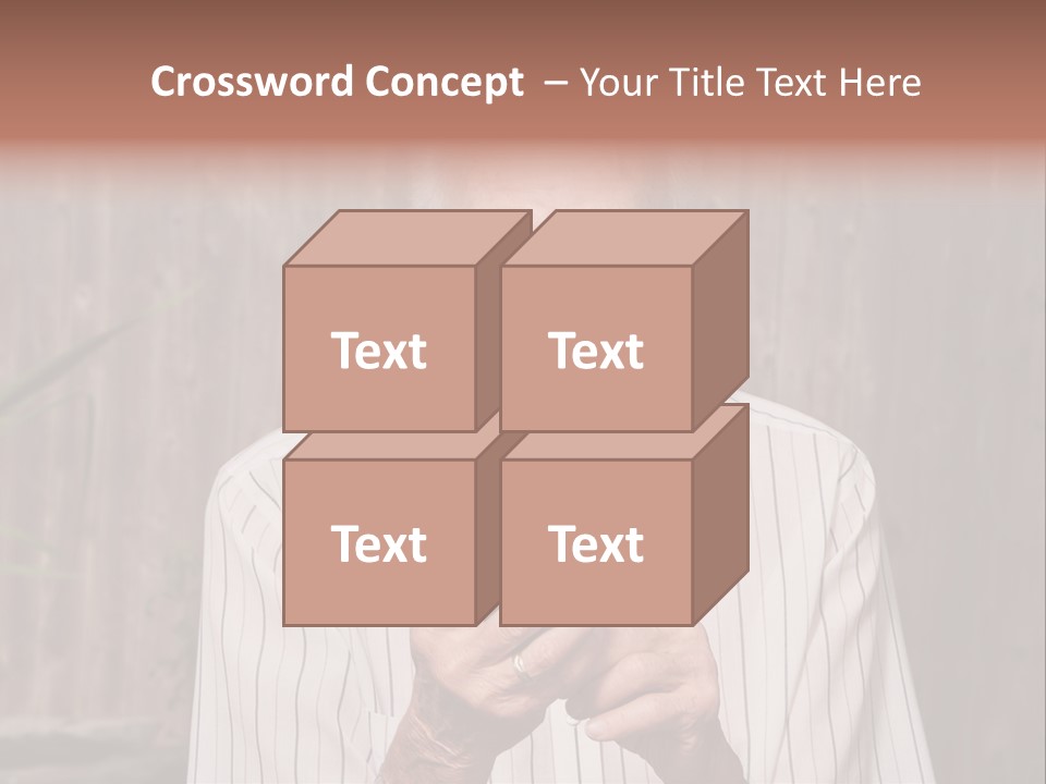 Grandpa With Phone PowerPoint Template