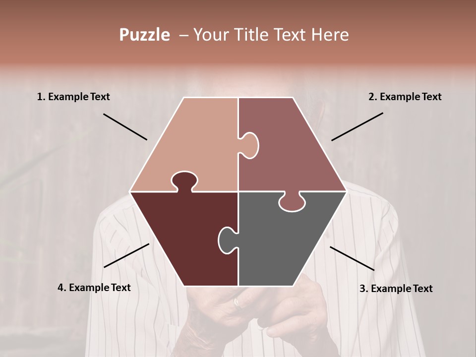 Grandpa With Phone PowerPoint Template