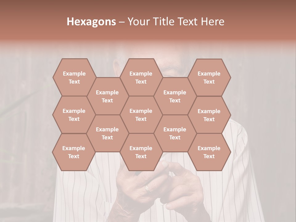 Grandpa With Phone PowerPoint Template