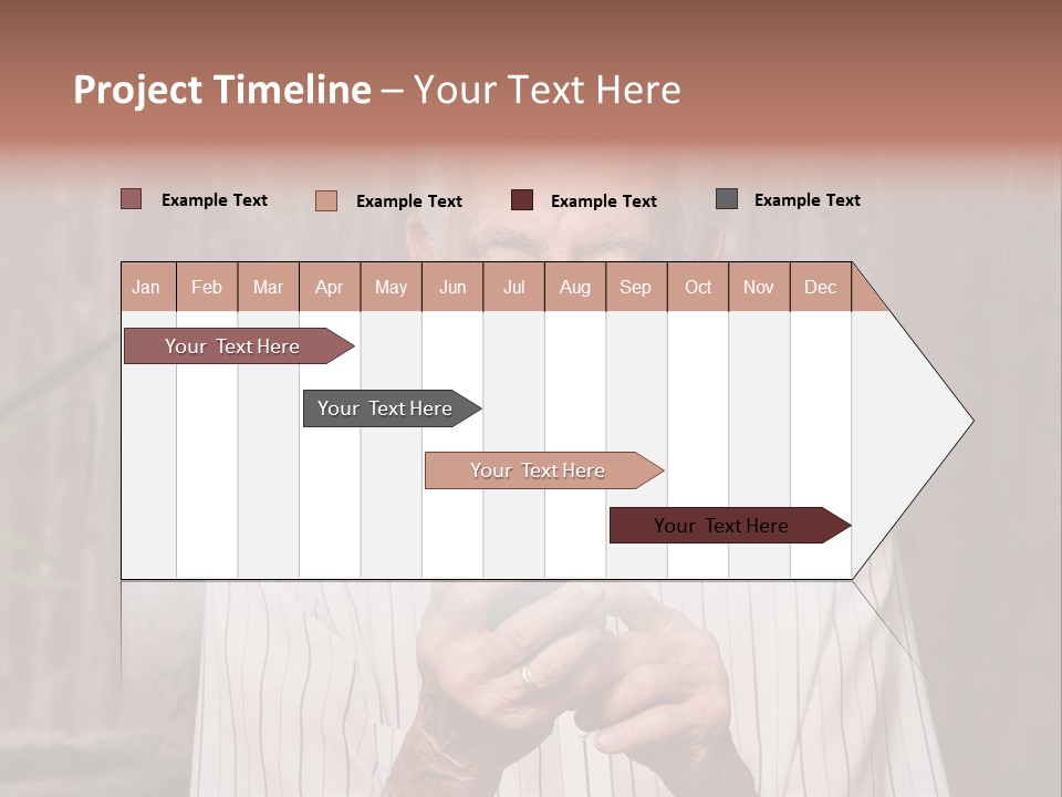 Grandpa With Phone PowerPoint Template