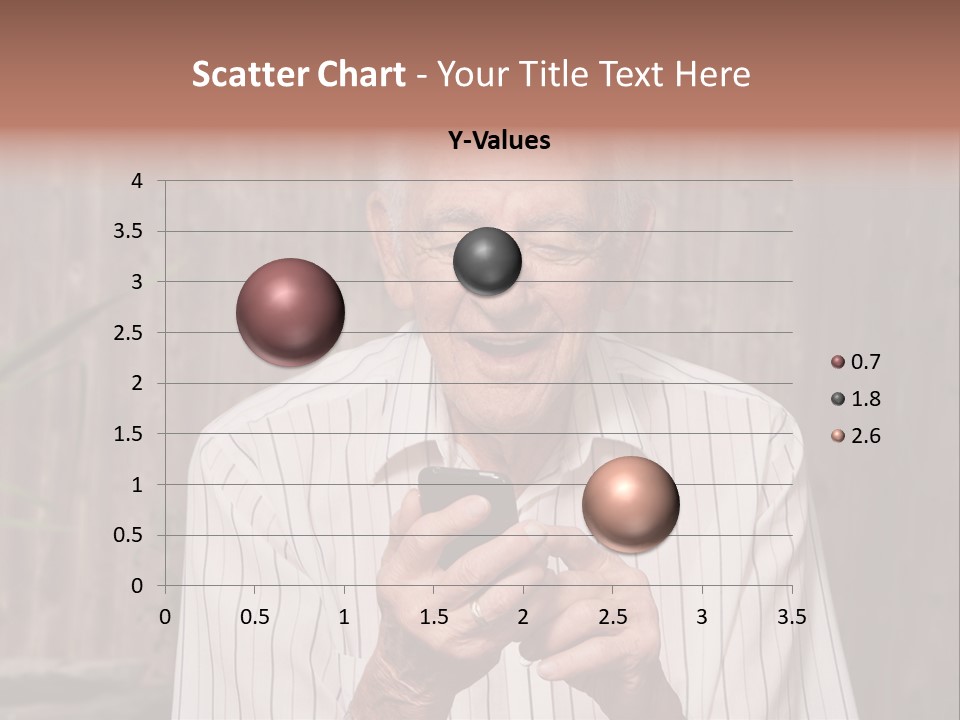 Grandpa With Phone PowerPoint Template