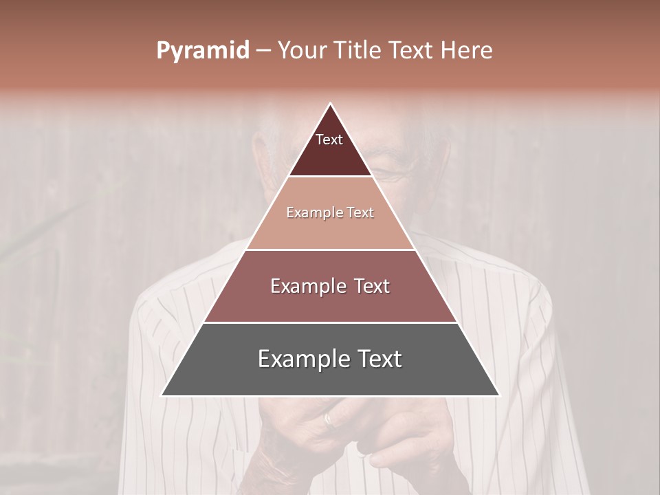 Grandpa With Phone PowerPoint Template