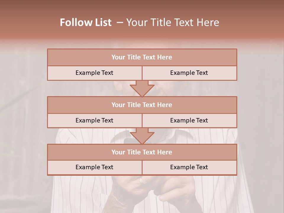 Grandpa With Phone PowerPoint Template