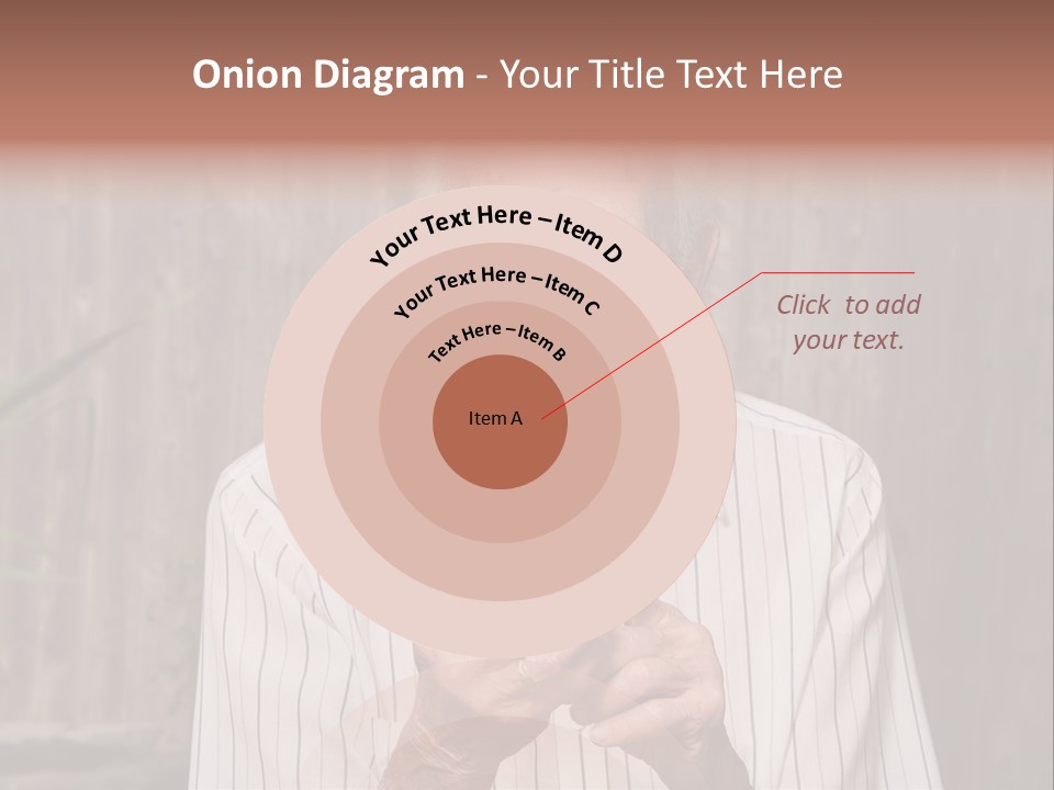 Grandpa With Phone PowerPoint Template