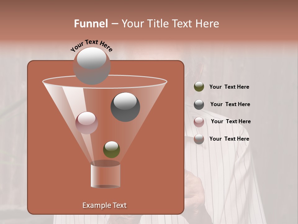 Grandpa With Phone PowerPoint Template